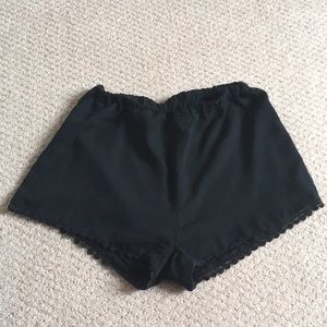 black shorts